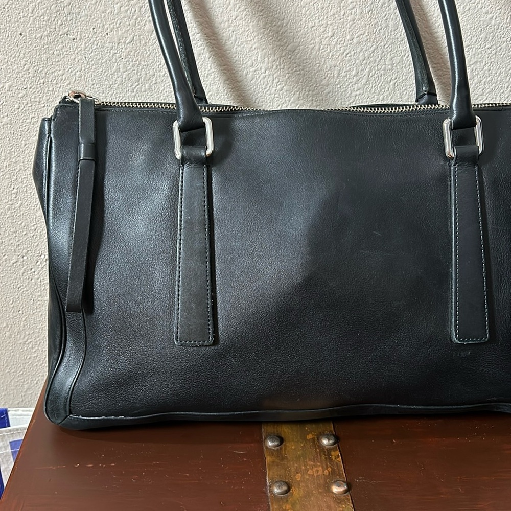 Vintage Coach Black Leather Bonnie Legacy Zip Large Shoulder Bag Y2K - Picture 13 of 14